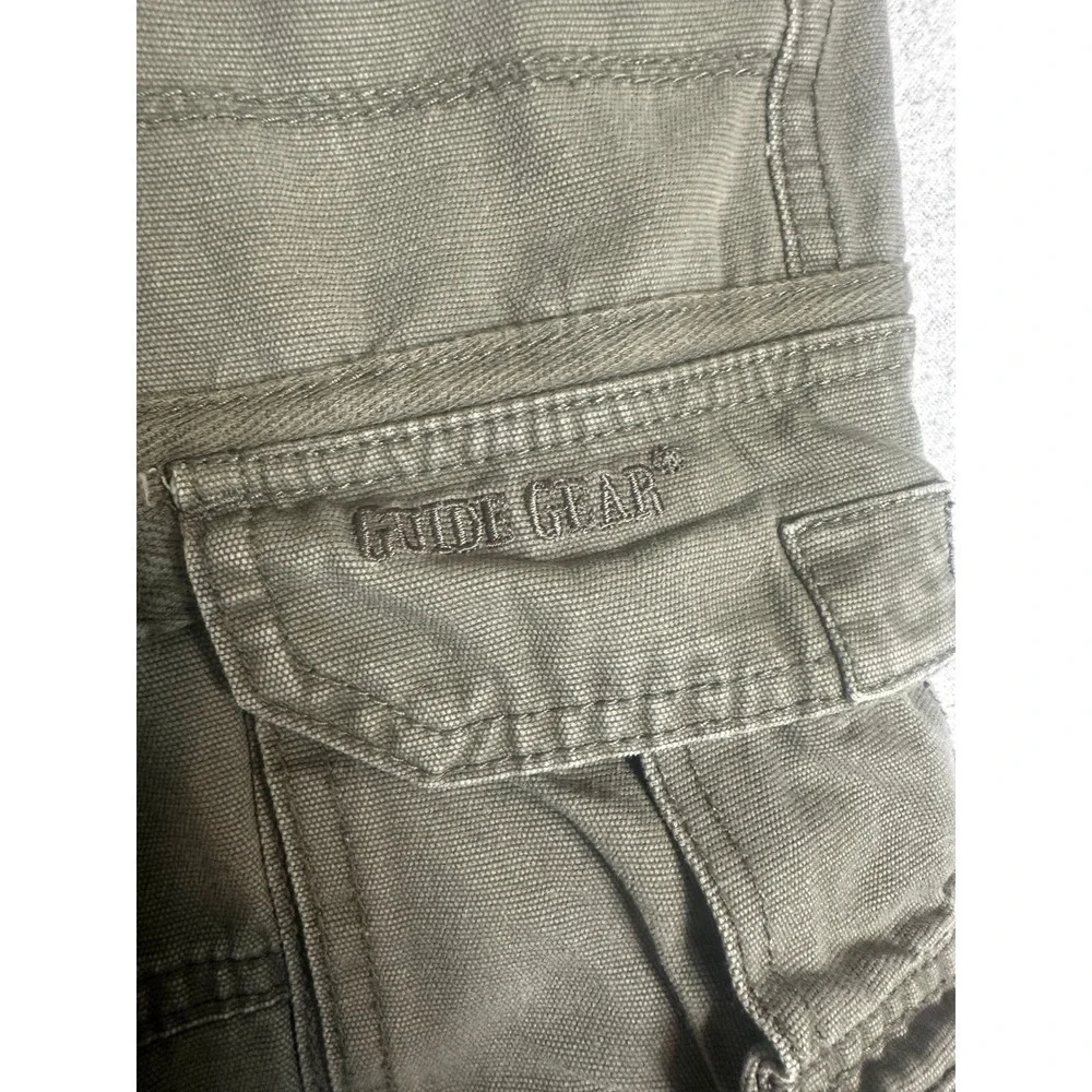 VTG Guide Gear Cargo Pant 40x30 Olive Green Canvas Utility Work Trousers Grunge‎
